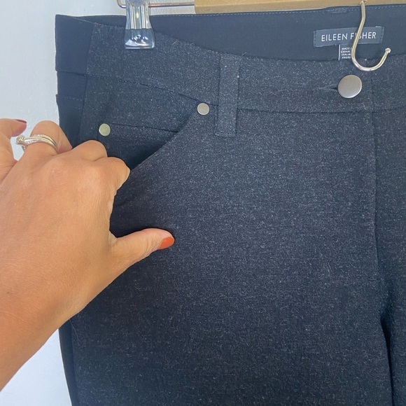 Eileen Fisher Women's jeggings Skinny Pants Size 12 Color Gray and Black - Picture 5 of 10